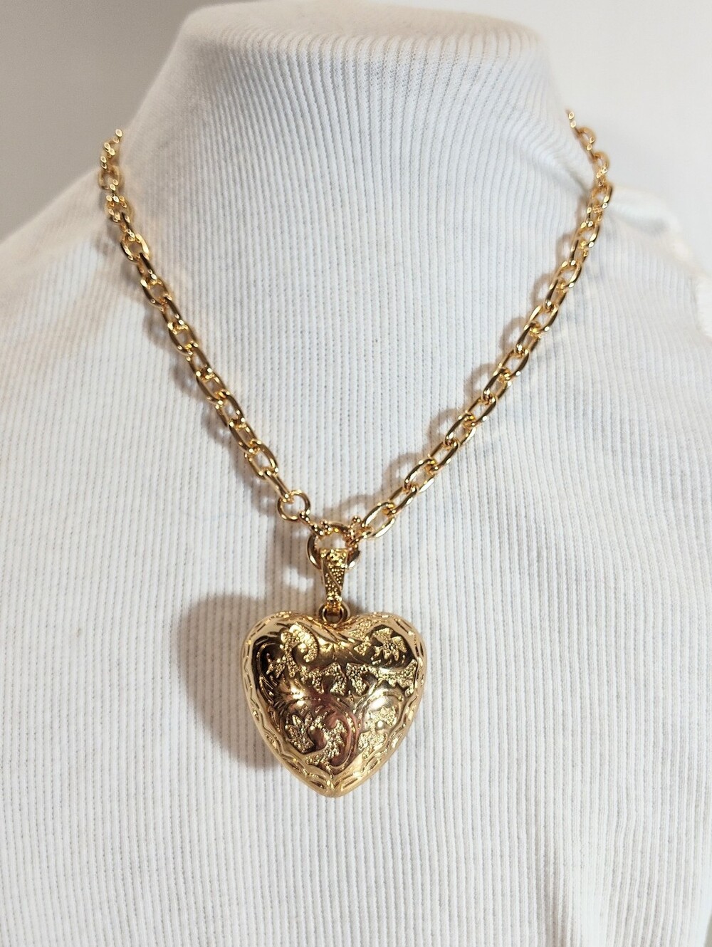 Gold Heart Locket Necklace - Women Jewelry Nickel Free